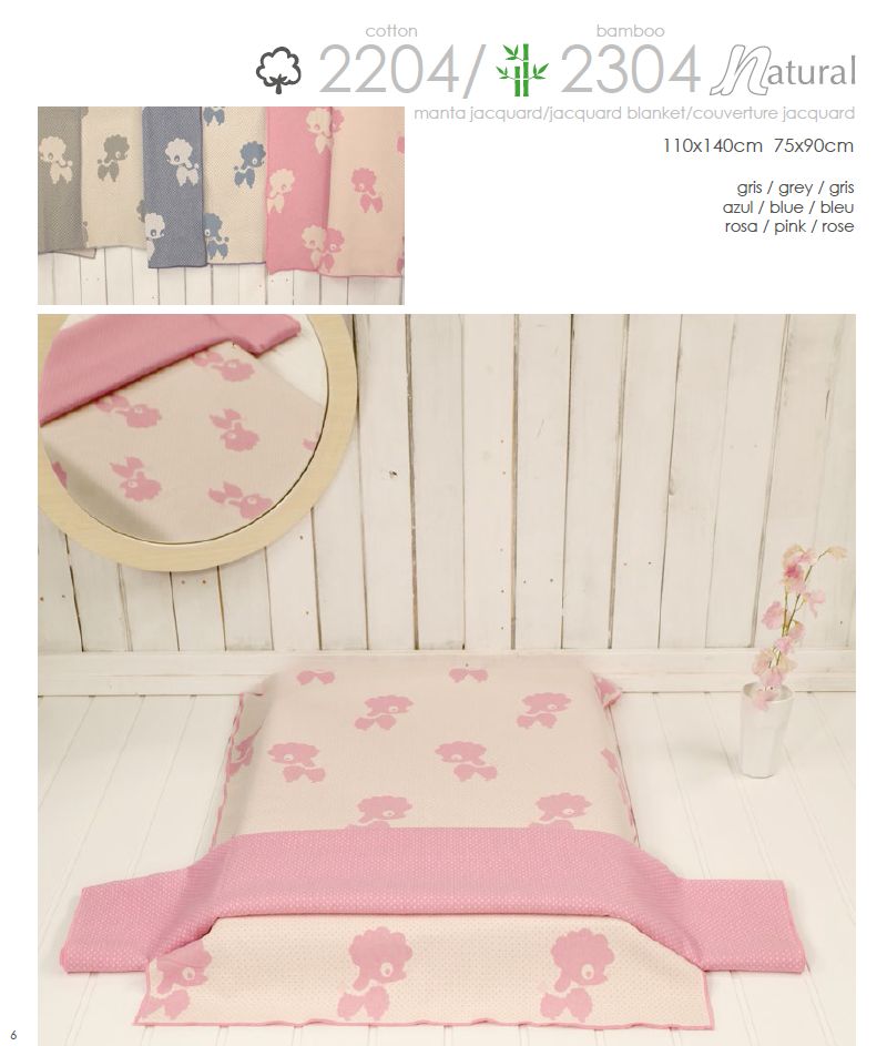 2304 75x90 grey šedá  bambusová deka 7391