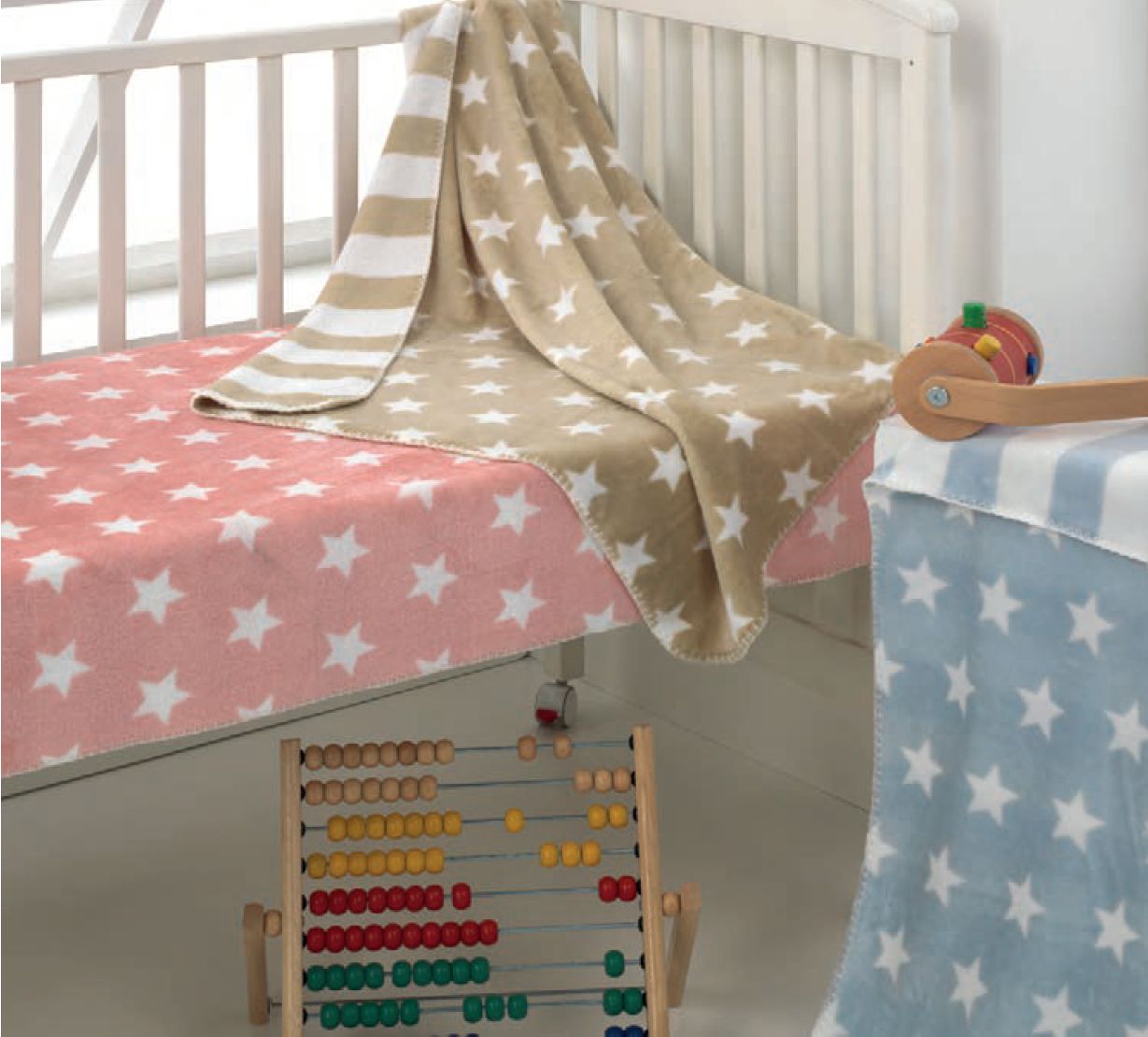 B55 stars 80x110 05 blue modrá deka 7467