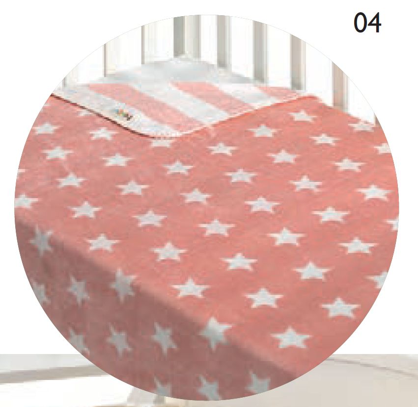 B55 stars 80x110 04 pink ružová deka 7468