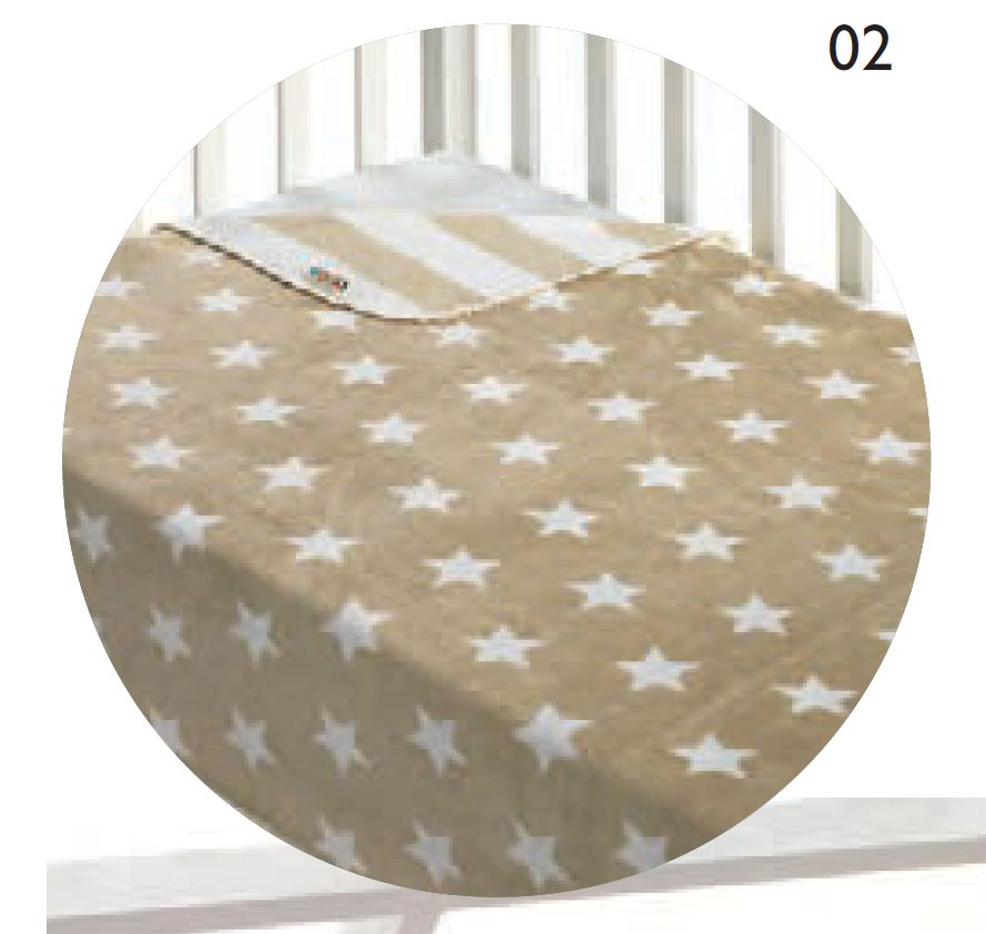 B55 stars 80x110 02 beige béžová deka 7469