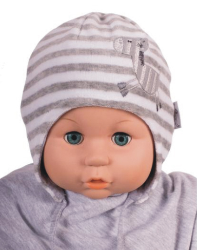 Čiapka WJ-Cz152 viazanie Zebra grey šedá 36 38 40 42 44 7527