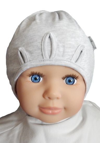 Čiapka WJ-Cz165 viazanie Slzičky grey šedá 36 38 40 42 44 7529