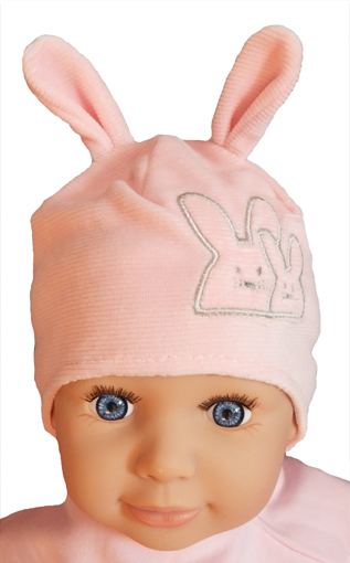 Čiapka WJ-Cz167 viazanie Zajko pink ružová 36 38 40 42 44 7533