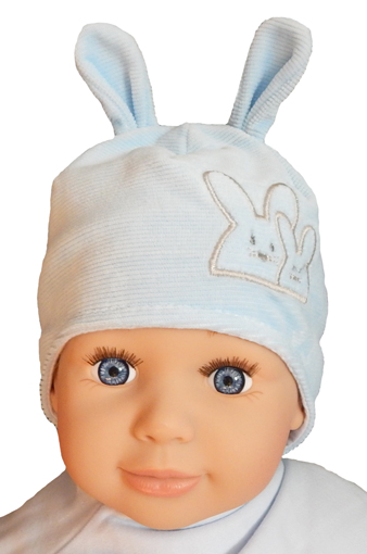 Čiapka WJ-Cz167 viazanie Zajko blue modrá 36 38 40 42 44 7534