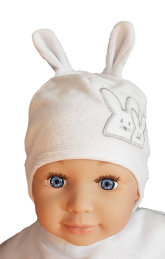 Čiapka WJ-Cz167 viazanie Zajko white biela 36 38 40 42 44 7535