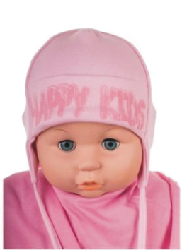 Čiapka WJ-Cz164 viazanie Happy Kids red červená 36 38 40 42 44 7537