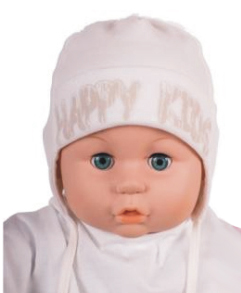 Čiapka WJ-Cz164 viazanie Happy Kids ivory maslová 36 38 40 42 44 7539