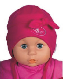 Čiapka WJ-Cz145 viazanie Mašlička pink ružová 38 40 42 44 46 7566