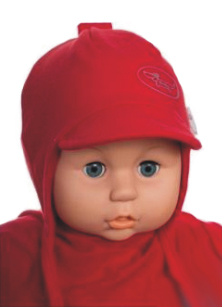 Čiapka WJ-Cz144 viazanie Psík red červená 38 40 42 44 46 7662