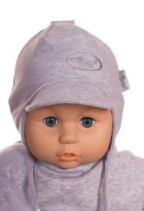 Čiapka WJ-Cz144 viazanie Psík grey šedá 38 40 42 44 46 7663