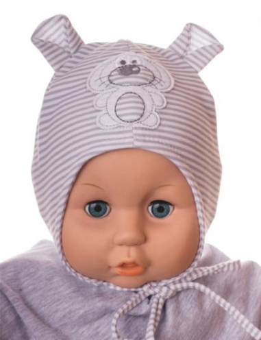 Čiapka WJ-Cz113 viazanie Zajko grey šedá 36 38 40 42 44 7666