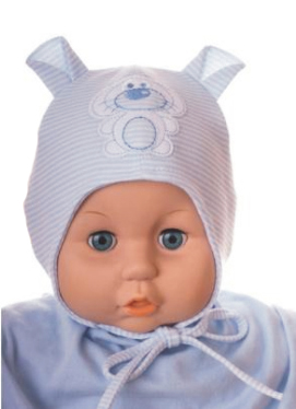 Čiapka WJ-Cz113 viazanie Zajko blue modrá 36 38 40 42 44 7668