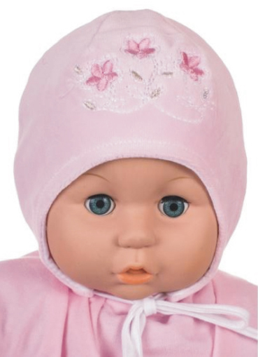 Čiapka WJ-Cz072 viazanie Kvetinky pink ružová 36 38 40 42 44 7669