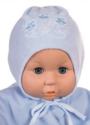 Čiapka WJ-Cz072 viazanie Kvetinky blue modrá 36 38 40 42 44 7670