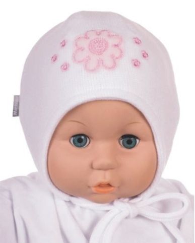 Čiapka WJ-Cz068 viazanie Kvietok white biela 36 38 40 42 44 7675