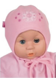 Čiapka WJ-Cz068 viazanie Kvietok pink ružová 36 38 40 42 44 7676