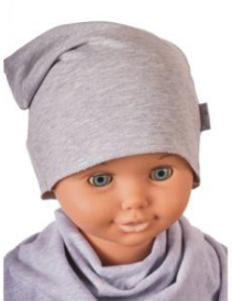 Čiapka WJ-Cz523 Smurf grey šedá 48 50 52 54 56 7702