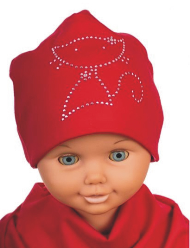 Čiapka WJ-Cz522 Mačička red červená 50 52 54 7707