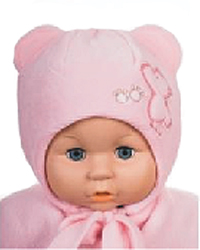 Čiapka Z-Cz058 viazanie Macko pink ružová 36 38 40 42 44 46 7772