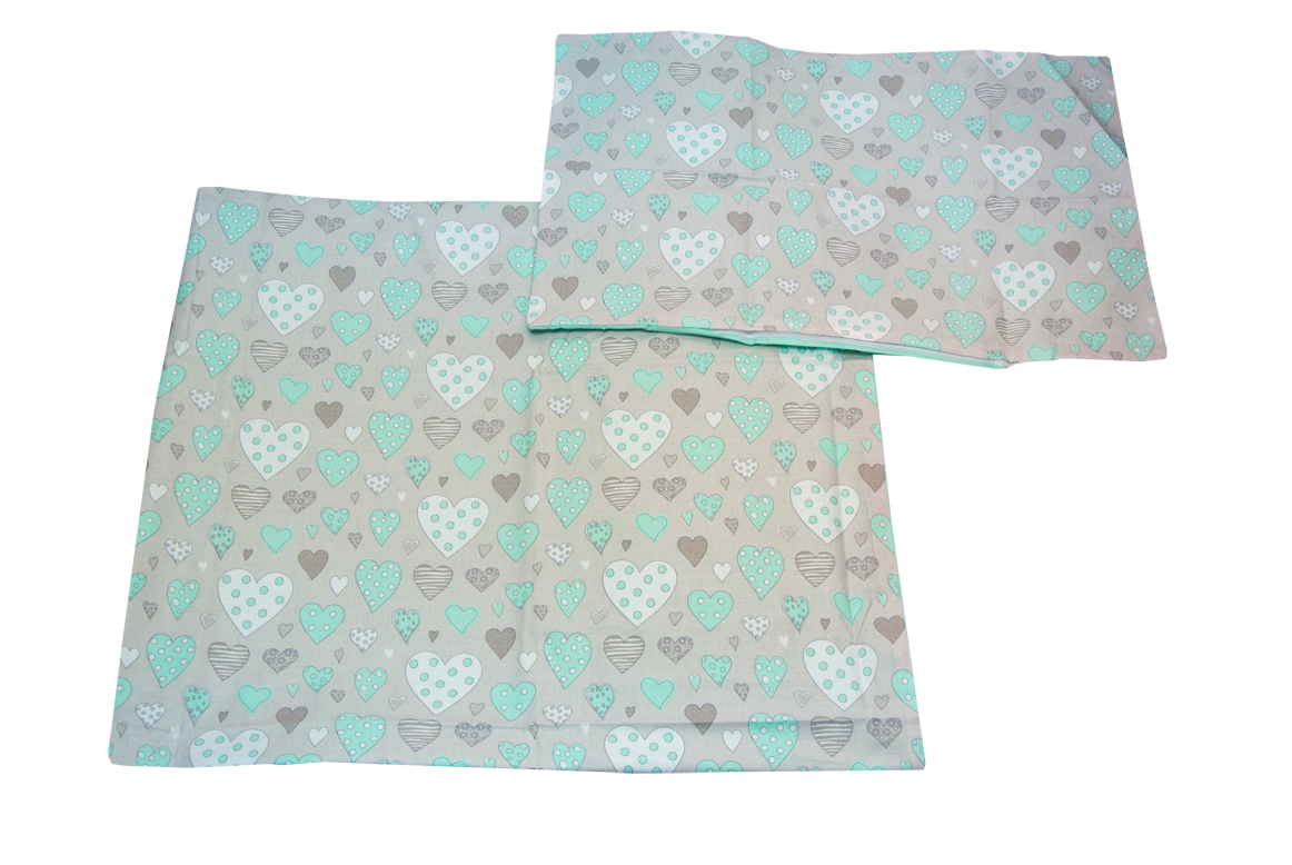 PS 1+1 90x130 40x60 BA potlač grey šed green zelen K srdiečko 7844