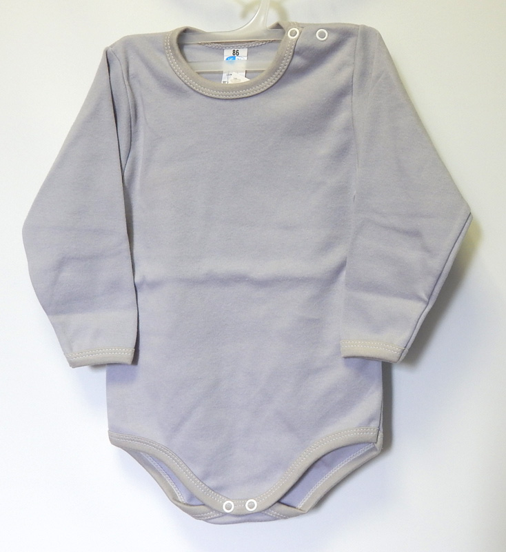 Body dlhý rukáv HX jednofarebné grey šedá 104 7874