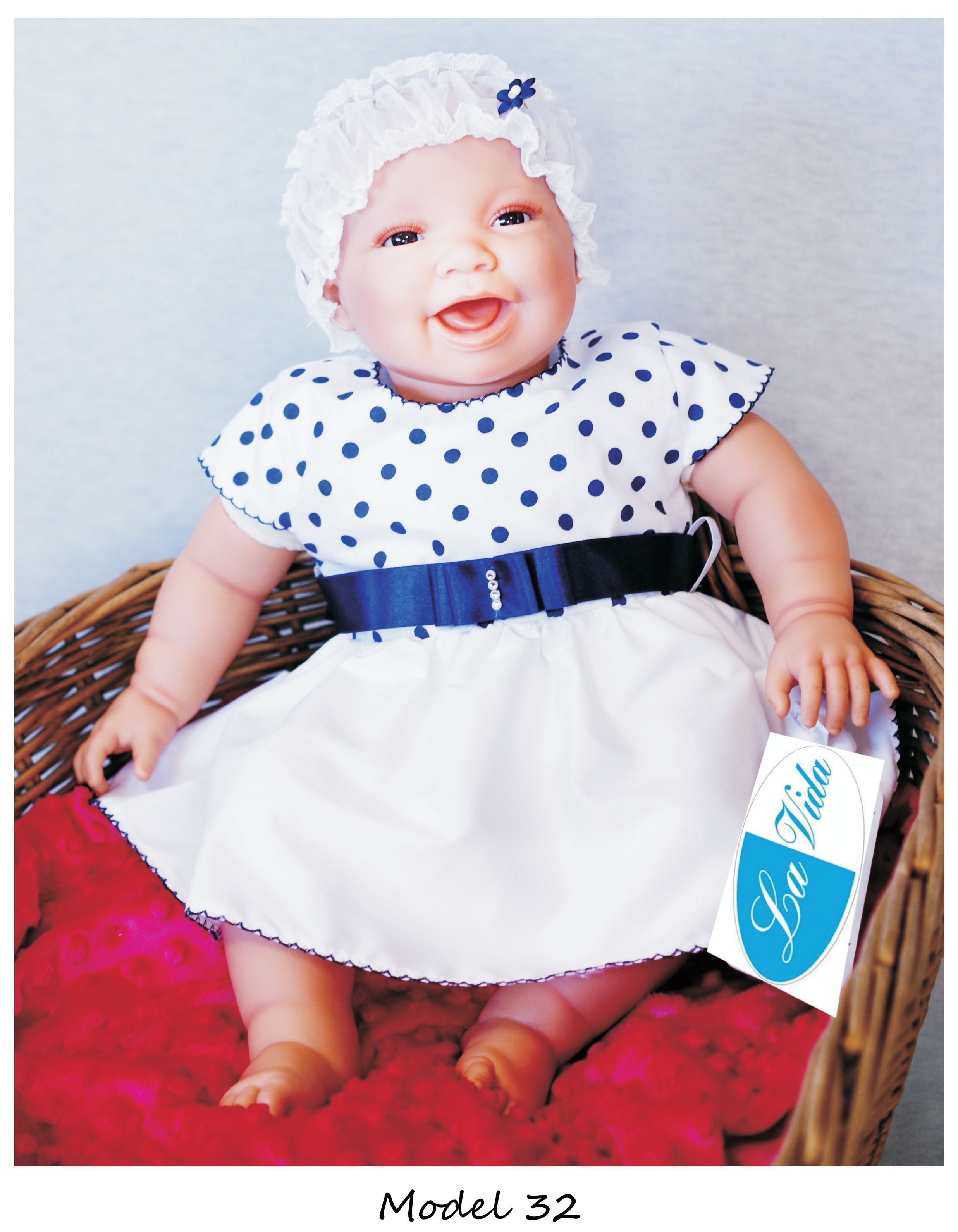 Šaty krátky rukáv RB 032 blue modrá bodka 68 7948