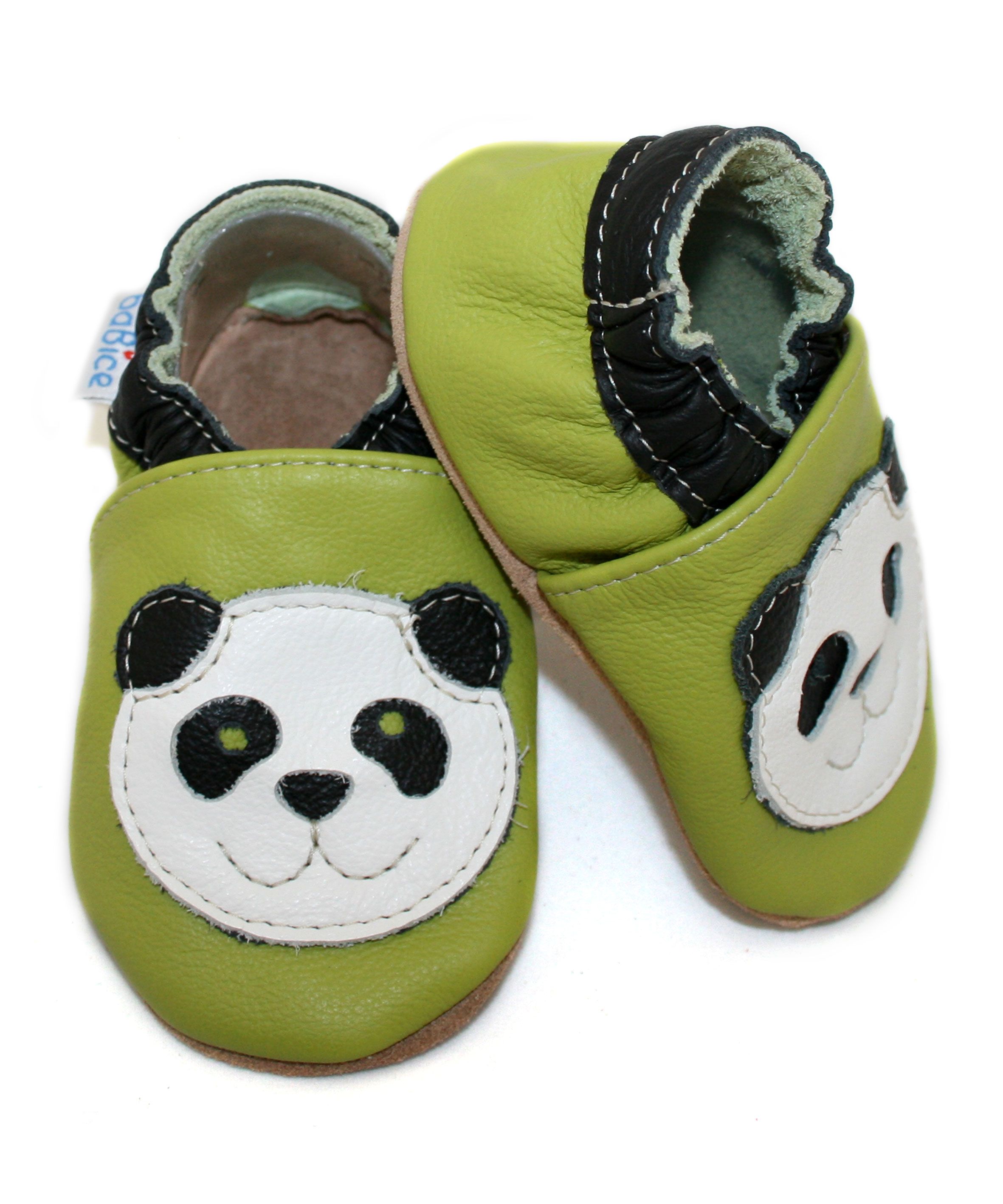 Capačky BA 038 kožené Panda green zelená 18/19  6-12 mes. 8079