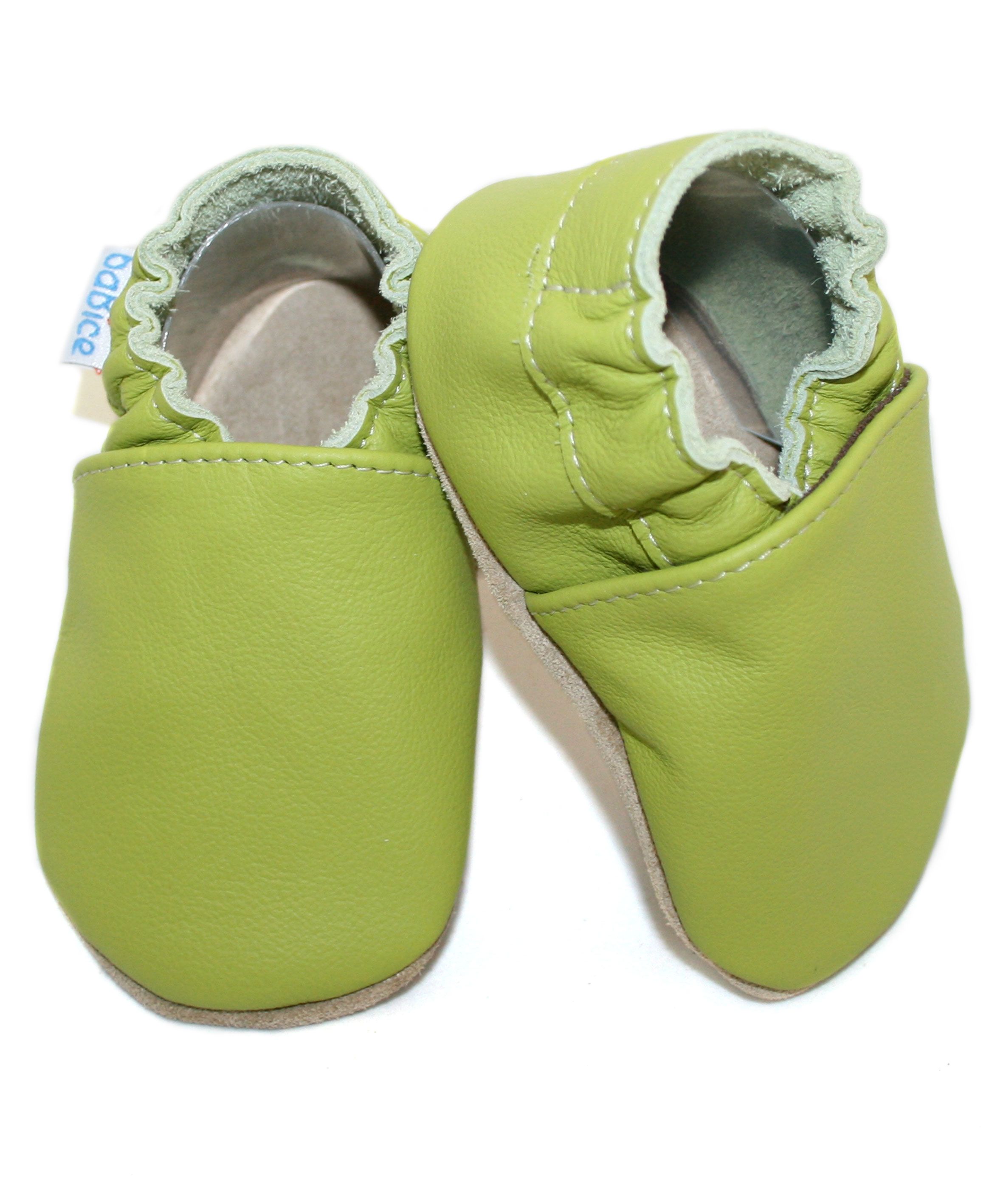 Capačky BA 051 kožené soft hladké green zelené 22/23 18-24 mes 8323