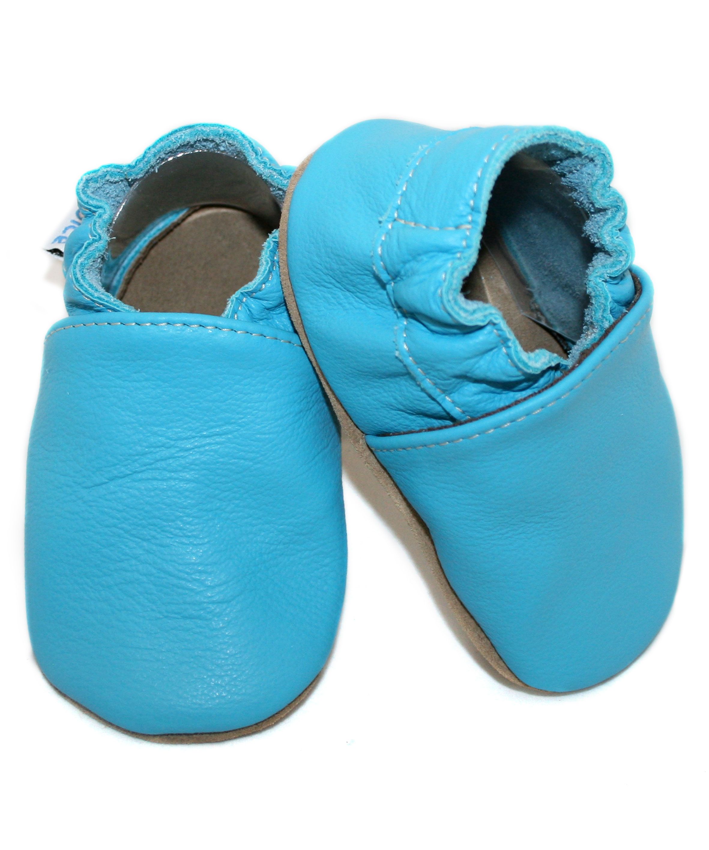 Capačky BA 056 kožené soft hladké blue modrá 18-19 6-12 mes 8088
