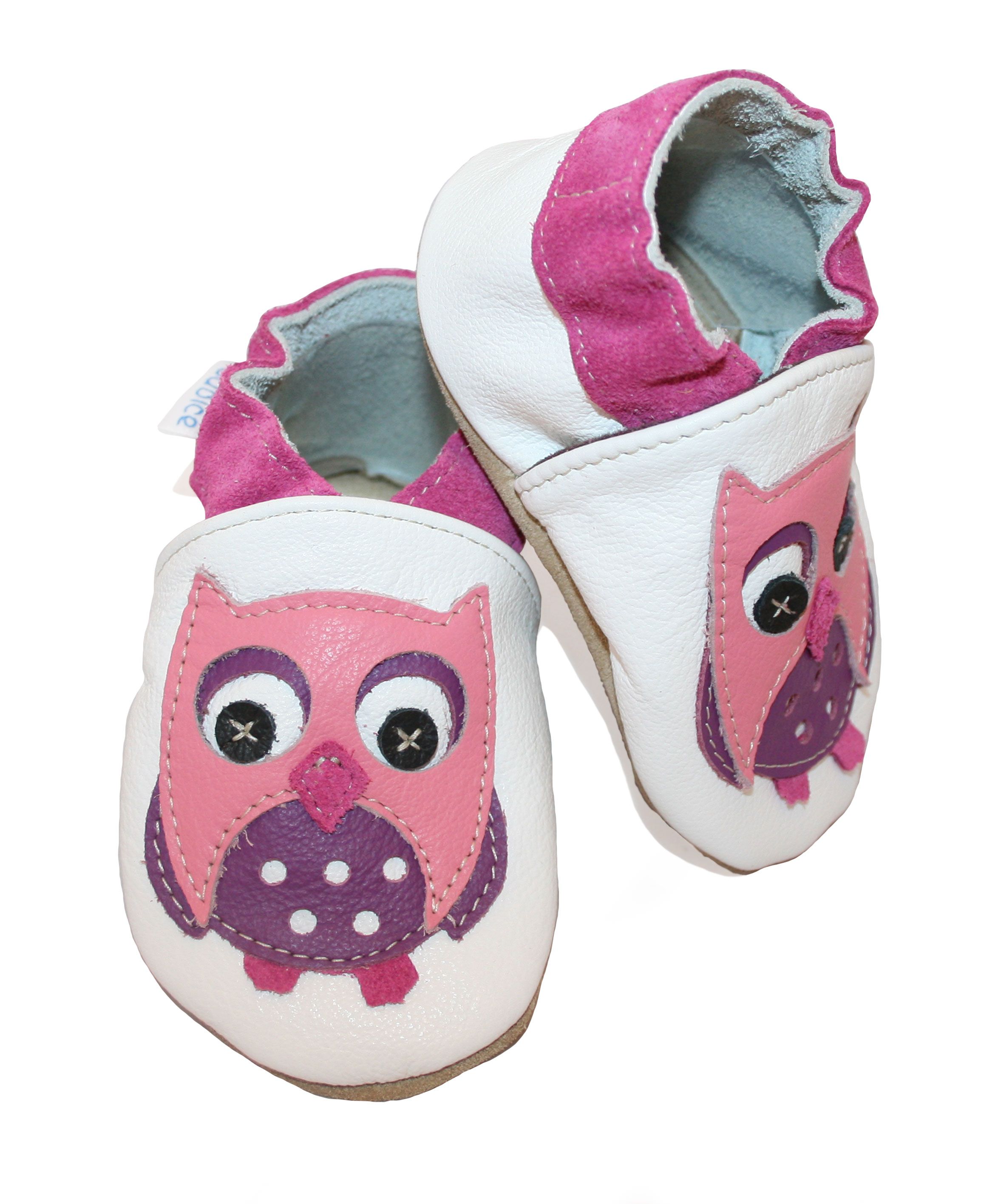 Capačky BA 083 kožené Sova white biela 18/19  6-12 mes. 8097