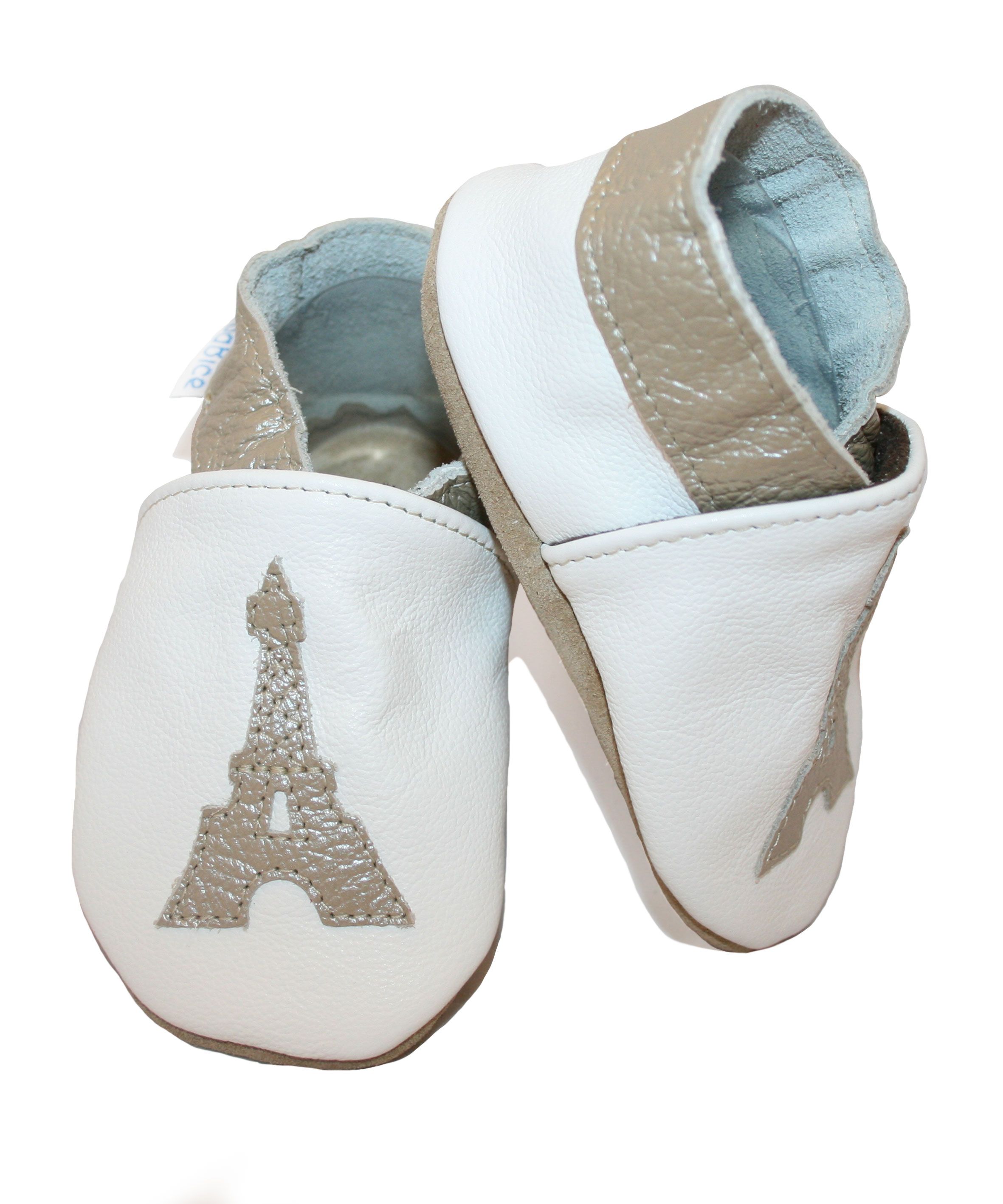 Capačky BE 020 kožené Aifel white biela 20/21 12-18 mes 8367