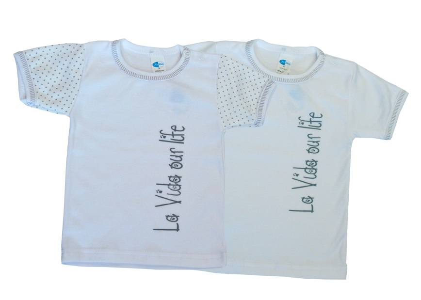 Tričko krátky rukáv HX potlač white šedý nápis 62 8273