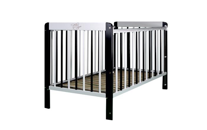 Zebra postieľka grey šedá s bielou vyberateľné tyčky 8293