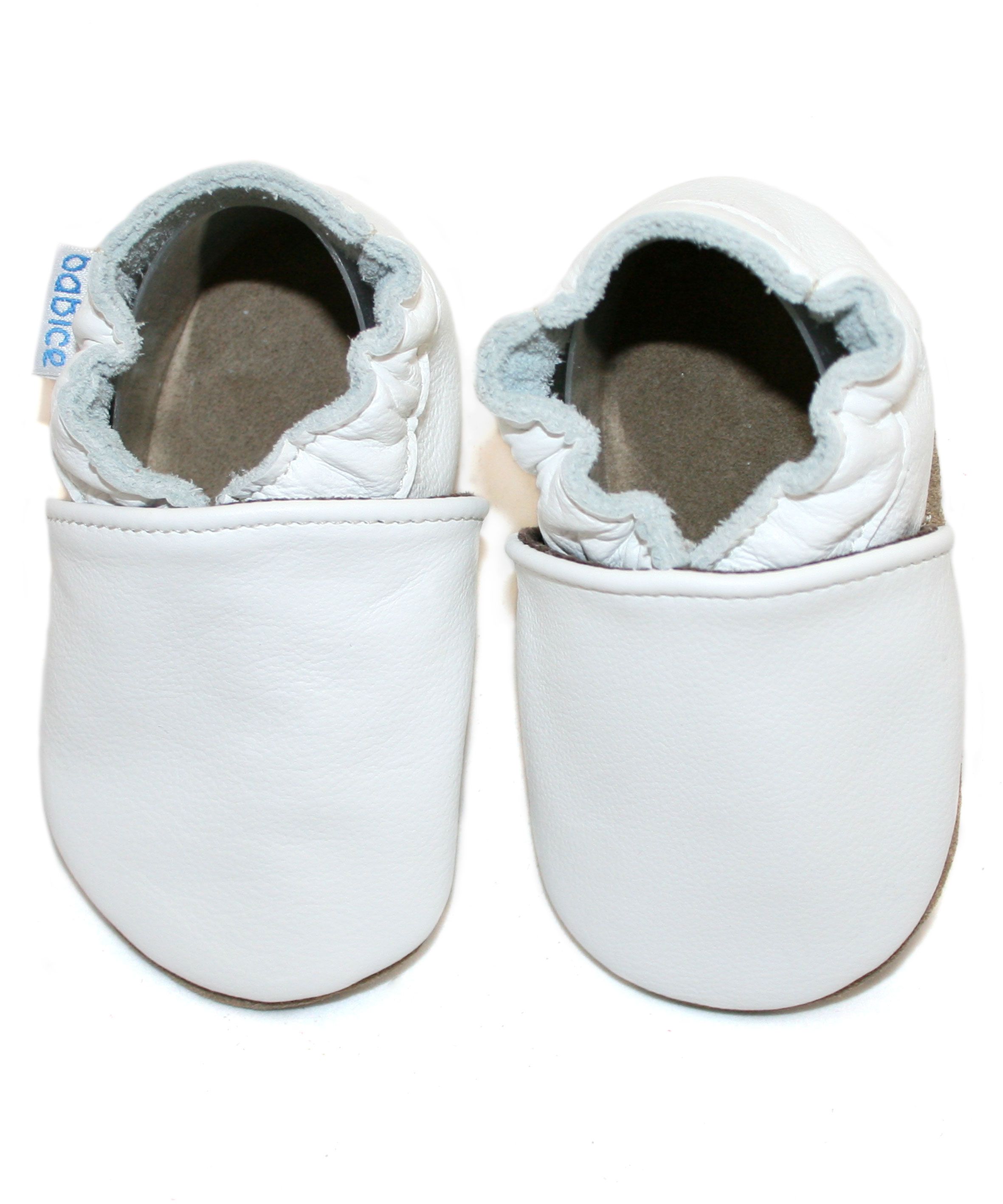 Capačky BA 001 kožené soft hladké white biela 16-17  0-6 mes 8314