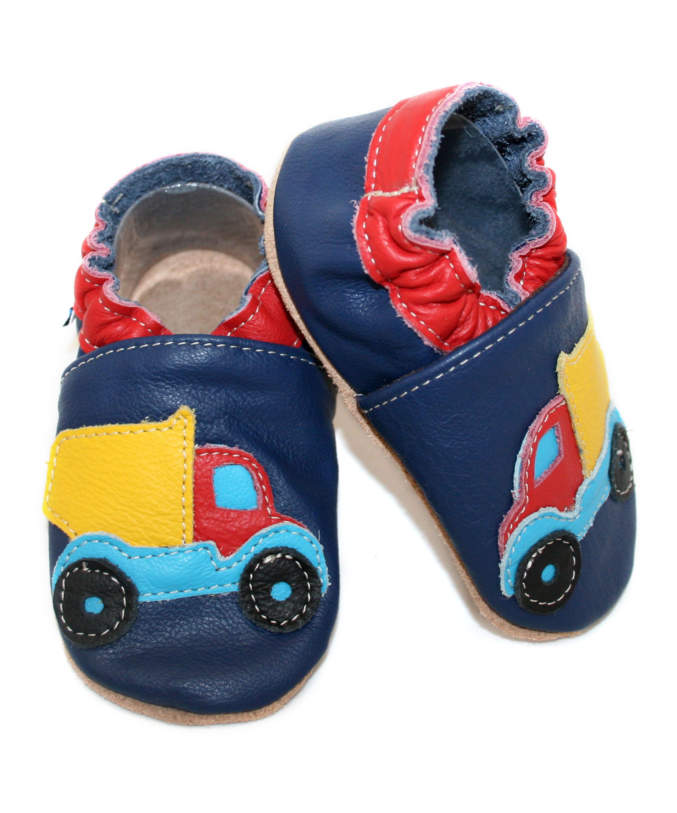 Capačky BA 020 kožené Náklaďák blue modrá 18-19 6-12 mes. 8321