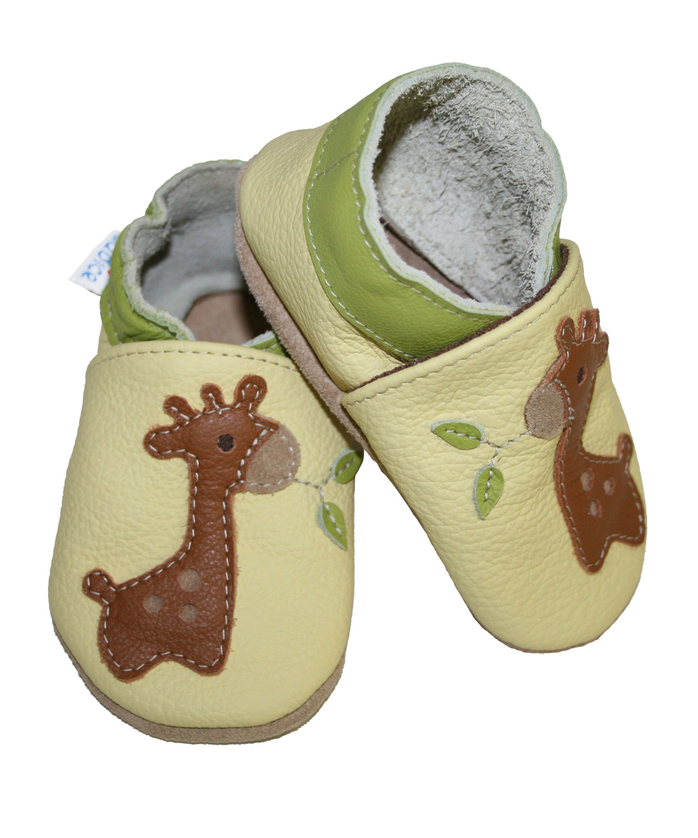 Capačky BA 086 kožené Žirafa beige béžová 18/19 6-12 mes. 8332