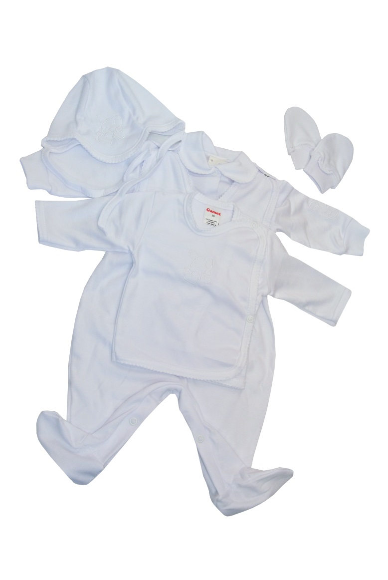 Komplet 5 dielny GM 026 bavlna white biela 56 8405