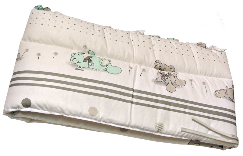 Ochranné hniezdo 180x30 BA potlač grey zelená K macko púpava 8431