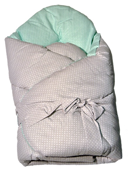 Zavinovačka hladká 80x80 potlač grey šedá green K bodky 8441