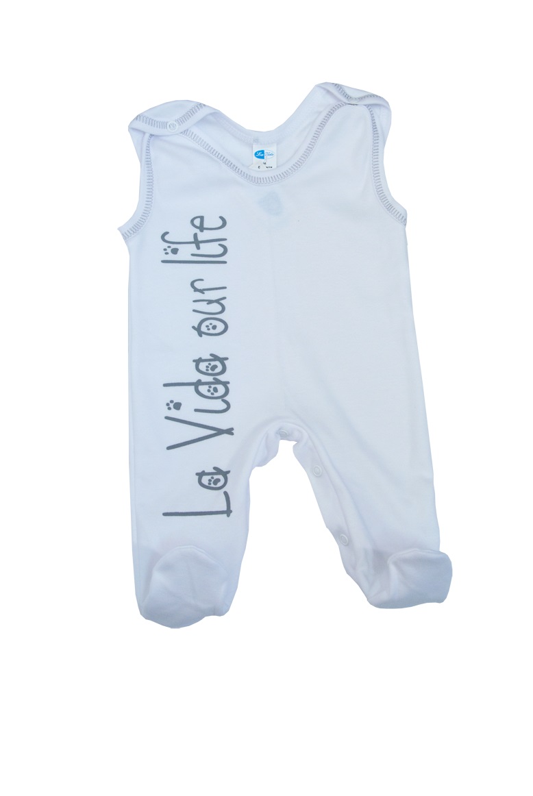 Dupačky bavlna sieťotlač white biela La Vida our life 62 8520