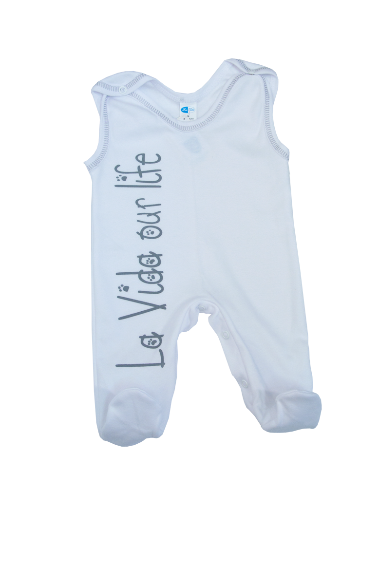 Dupačky bavlna sieťotlač white biela La Vida our life 68 9089