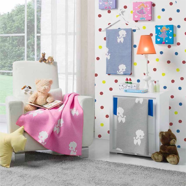 2204 75x90/62 denim modrá bavlnená deka 8606