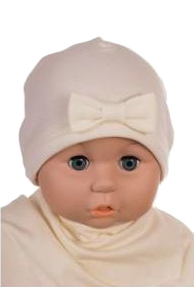 Čiapka Cr-Cz024 Mašlička beige béžová 34 36 38 40 42 869