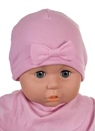 Čiapka Cr-Cz024 Mašlička pink ružová 34 36 38 40 42 870