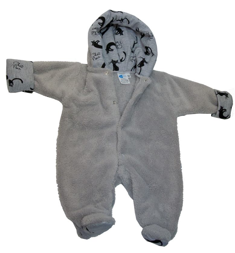 Overal mikroplyš grey šedá 56 8710