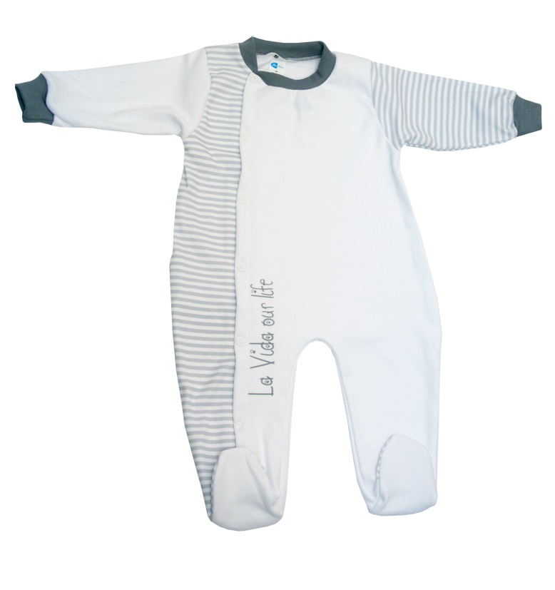 Dupačky dlhý rukáv zapínanie bočné grey šedá lem čierno šedá 68 8910