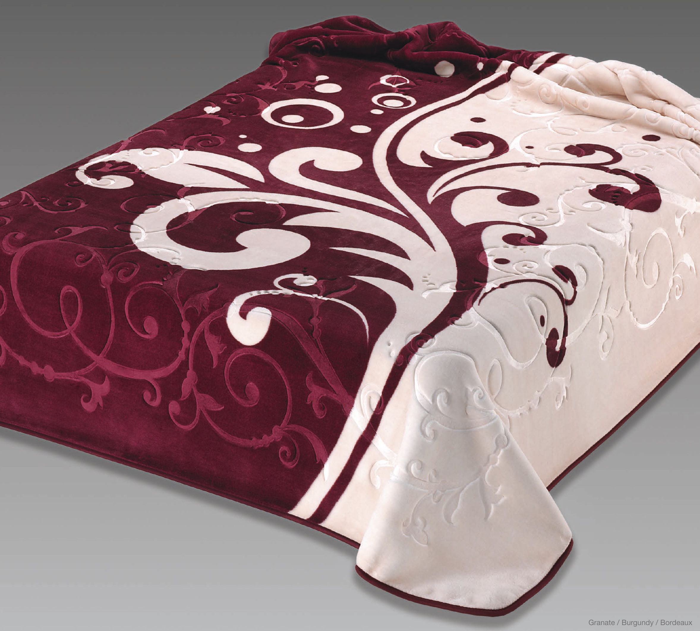 5226 220x240 burgundy bordová deka 8990