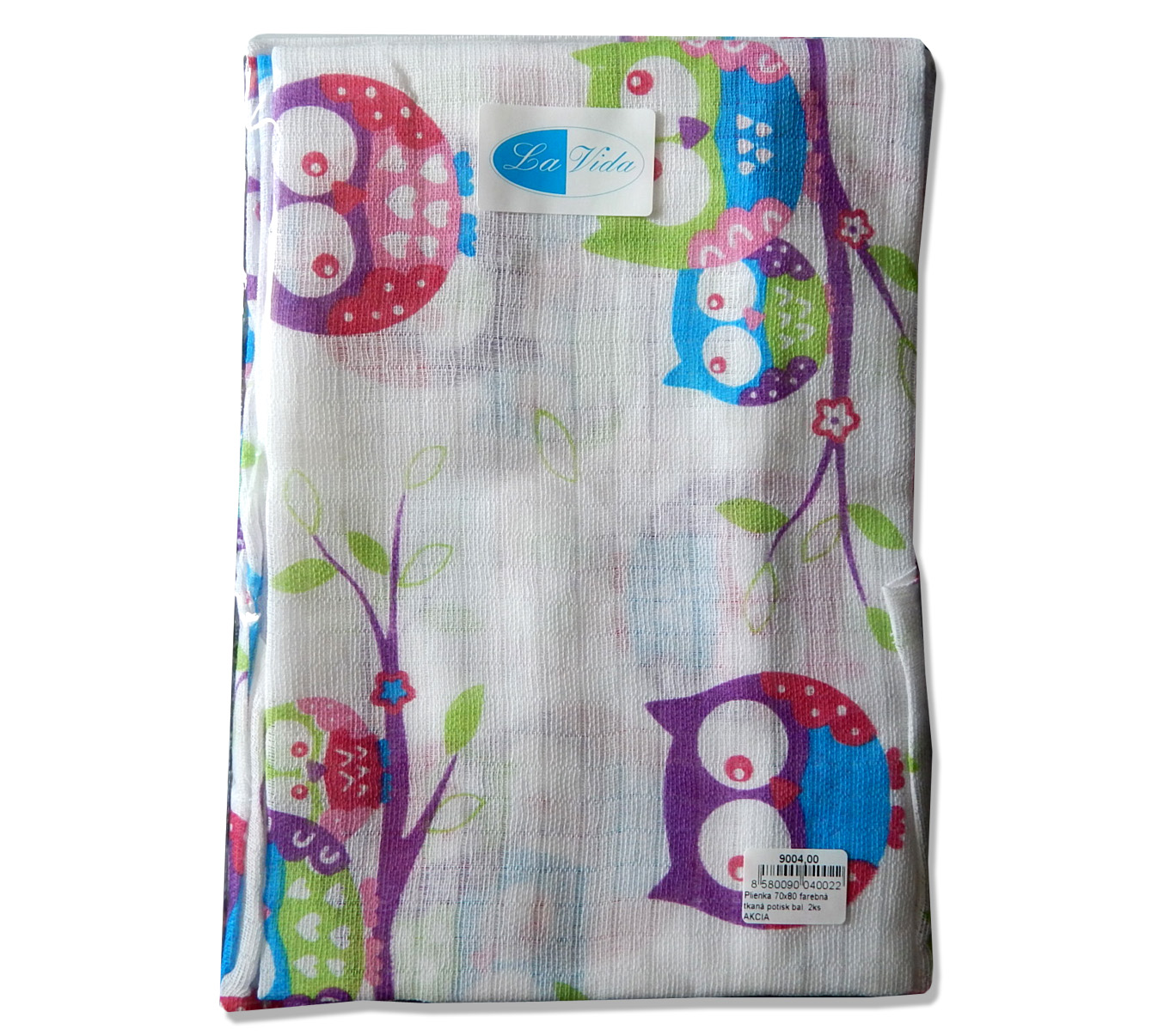 Plienka 70x80 farebná tkaná potisk bal. 2ks AKCIA 9004