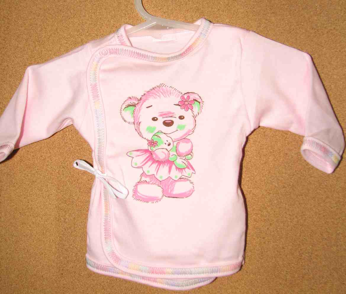 Košielka B potlač pink ružová 56 9115