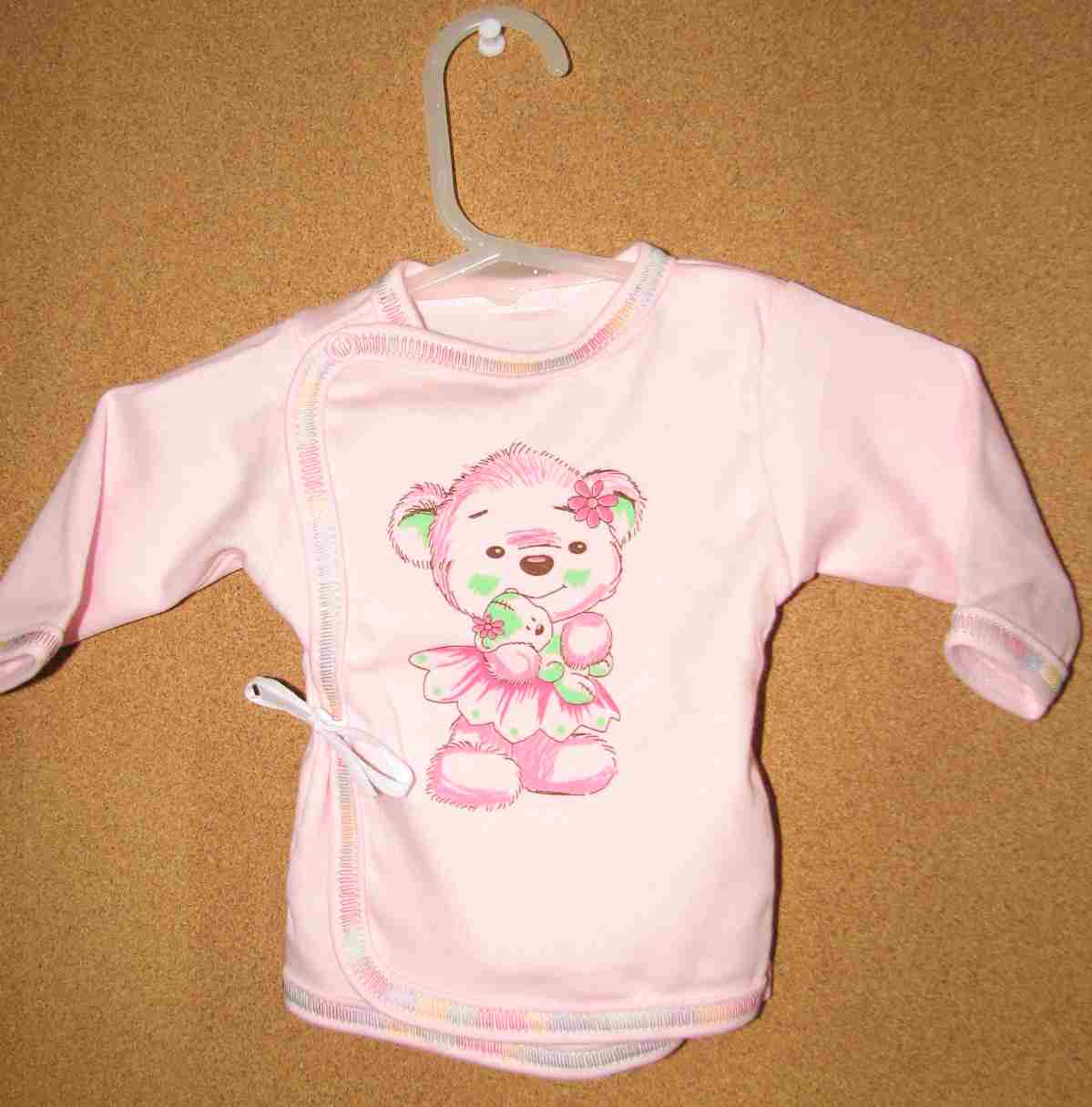 Košielka B potlač pink ružová 68 9125